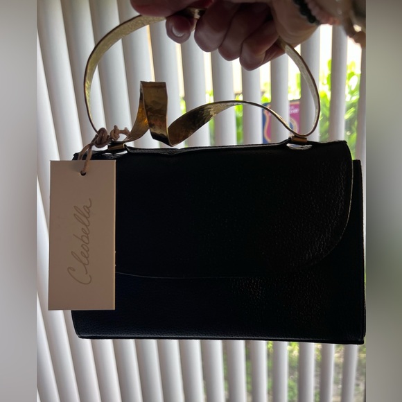 Cleobella Nicole Handbag Lamb Leather Brass Handle Bag NWOT MSRP $345 - Picture 9 of 12